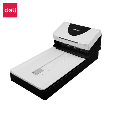 得力(deli)DL8270国产高速扫描仪平板+馈纸式双平台扫描 办公文档A4幅面60ppm/120ipm