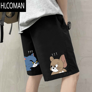 HLCOMAN短裤男夏季ins潮流休闲五分宽松薄款大裤衩情侣冰丝速干运动裤子