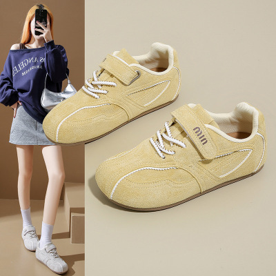 ins韩版新款阿甘鞋女春季跑步休闲魔术贴德迅鞋