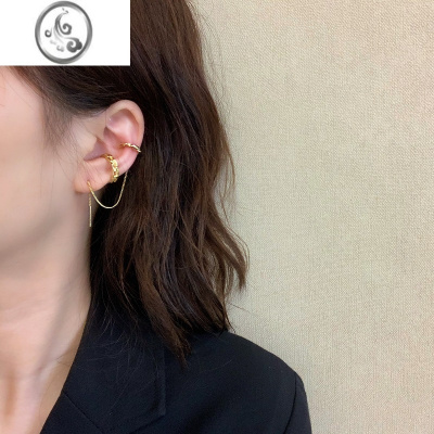 JiMi高级感耳骨夹女冷淡风流苏链条复古港风耳线耳夹无耳洞酷暗黑系