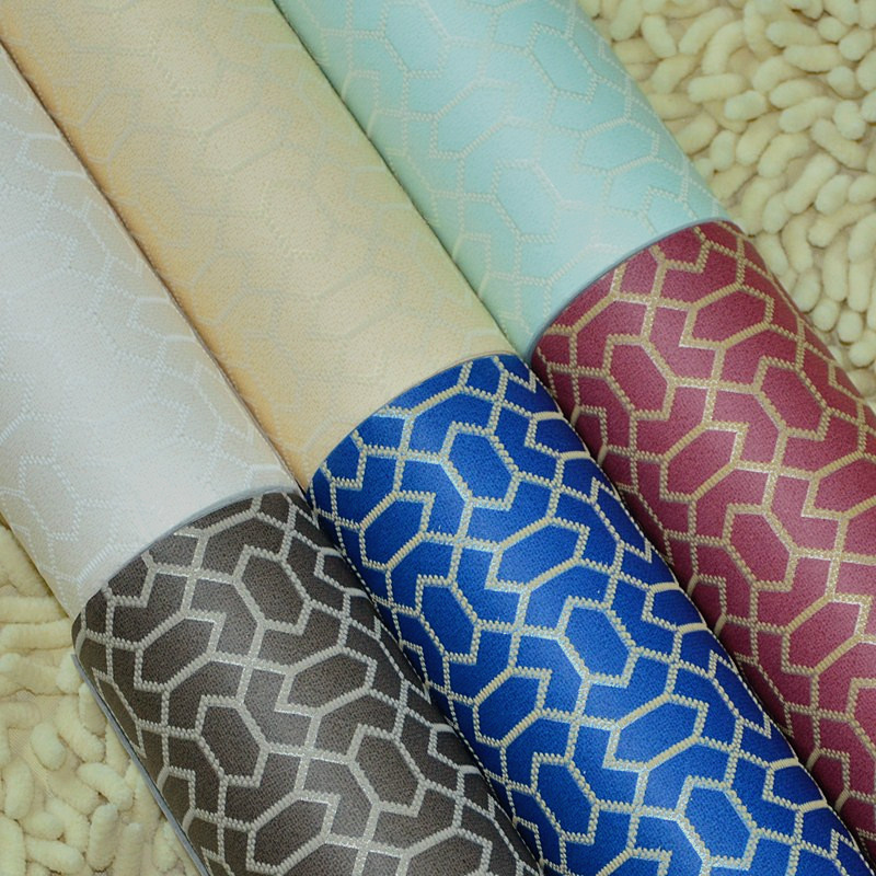 2017新款现代简约中式无纺布网格状墙纸卧室客厅餐厅家装工装壹德壹