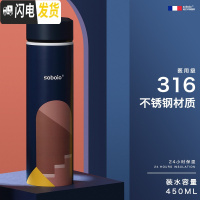 三维工匠保温杯女学生男简约个性ins创意316不锈钢迷你水杯子茶杯便携 向往的瑞典-450-316不锈钢