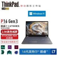 联想笔记本电脑ThinkPad P16 (3MCD) 英特尔酷睿 16英寸高性能轻薄设计师工作站 定制i7-14700HX 64G 1TB RTXA2000 8G 2.5K超清