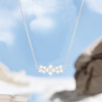 紫藤花项链女s999足银轻奢小众设计高级感气质甜美锁骨链锆石项饰送女朋友老婆情人节七夕生日礼物