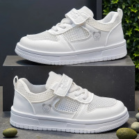 3-11岁儿童表演小白鞋镂空夏季男童女孩时尚软底休闲运动鞋子