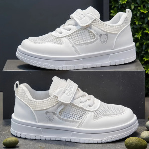 3-11岁儿童表演小白鞋镂空夏季男童女孩时尚软底休闲运动鞋子