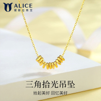 Alice爱丽丝珠宝 足金999金丝四叶草女式灵动吊坠 U0200009