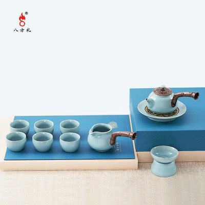 八方礼江山如画(侧把)官窑梅子青11入BFL2021-5 单位:套