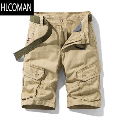 HLCOMAN多口袋工装短裤男宽松直筒休闲5五分夏季薄款ins休闲中裤潮牌帅气