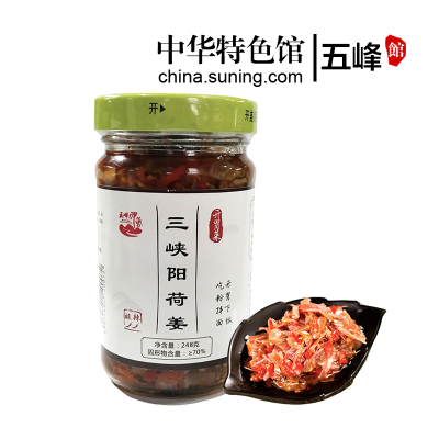 中华特色-五峰馆阳荷姜酱下饭菜农家香辣洋荷酱开胃拌饭菜小菜腌菜248g五峰印象wufengyinxiang华中