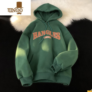 YANXU美式复古连帽卫衣男士款潮牌oversize外套感炸街衣服