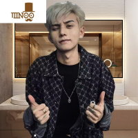 YANXU社会精小伙帅气牛仔外套男潮流夹克网红同款宽松上衣服男