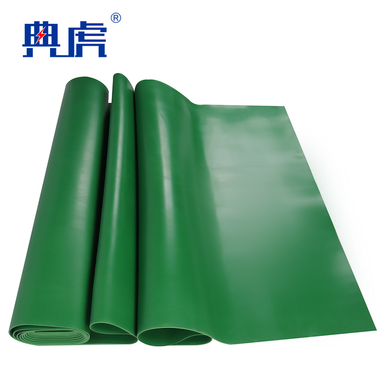 典虎 高压绝缘垫 绿色平面3mm*1.2m*10m 6kv 卷