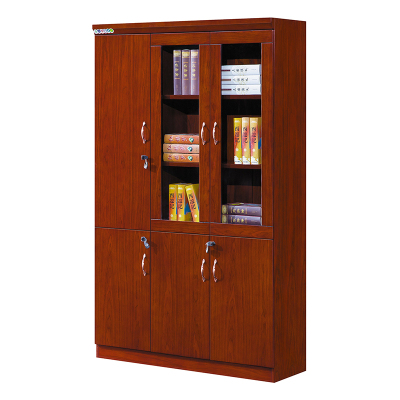 臻远ZY051419木质文件柜油漆贴木皮资料柜书柜 三门