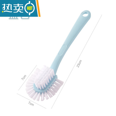 敬平五面鞋刷子多功能多面刷长柄软毛刷不伤手鞋强效去污衣服裤子创意 蓝色五面刷[1支]