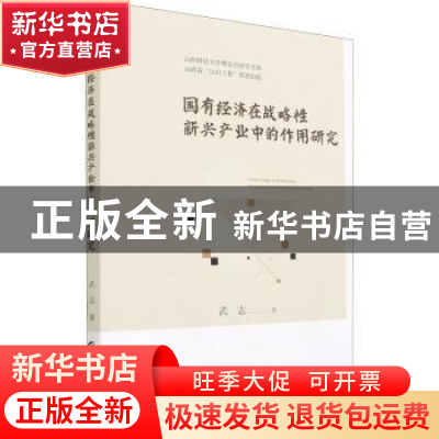 正版 国有经济在战略性新兴产业中的作用研究 武志 中国财政经济