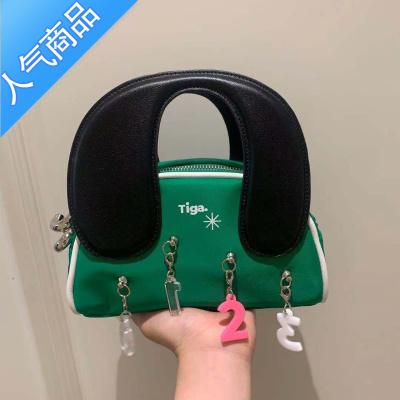 FENGHOU打给我包包个性圆形包包女皮质手提斜挎包2021新款小众时尚贝壳包女斜挎包