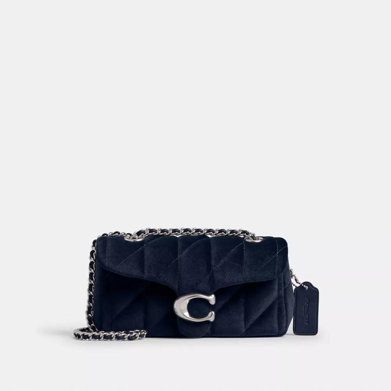 COACH蔻驰单肩包女轻便携带多口袋设计时尚百搭容量适中深蓝色