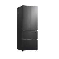 美菱收纳师340L法式多门冰箱60CM超薄一级能效双变频风冷无霜净味抗菌典雅灰BCD-340WFP9CX