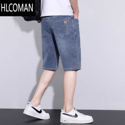 HLCOMAN牛仔短裤男款夏季薄款五分夏装宽松直筒马裤潮流百搭中裤2024新款