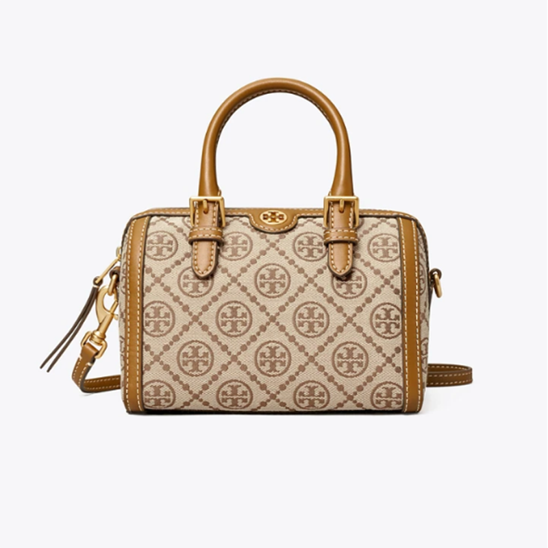 tory burch 汤丽柏琦tb女包 t monogram 迷你提花酒桶包 娜扎同款手提