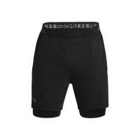 安德玛(under armour)运动短裤两件套透气轻便速干男士健身训练短裤