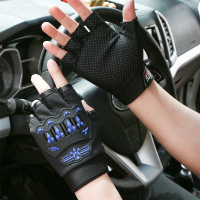 MUXIWEIER半指手套男健身骑行开车防滑防晒漏指半截战术手套摩托车春夏季薄款户外钓鱼手套21年新品