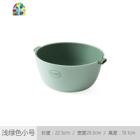 北欧ins水果收纳盆厨房洗菜沥水篮家用创意多功能防滑大号果蔬篮 FENGHOU 三角款-外蓝内黄洗菜篮洗菜篮