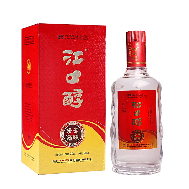 江口醇老味道38度500ml浓香型粮食酒水