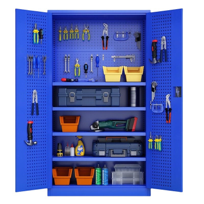 景福达工具柜纯蓝网板台