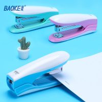 宝克(BAOKE)ST1124 便携省力耐用订书机 三色随机 1个