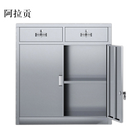 阿拉贡室文件柜不锈钢柜子储物柜资料柜档案柜带锁文件柜304二斗下节