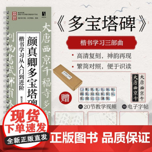 颜真卿多宝塔碑 楷书学习从入门到进阶 颜真卿多宝塔碑帖字帖临摹描红 书法临摹高清放大对照视频教 毛笔楷书书法临摹字帖书