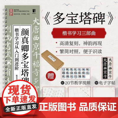 颜真卿多宝塔碑 楷书学习从入门到进阶 颜真卿多宝塔碑帖字帖临摹描红 书法临摹高清放大对照视频教 毛笔楷书书法临摹字帖书