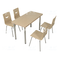 臻远 ZY4040834 餐桌椅组合学校食堂桌椅一桌四椅