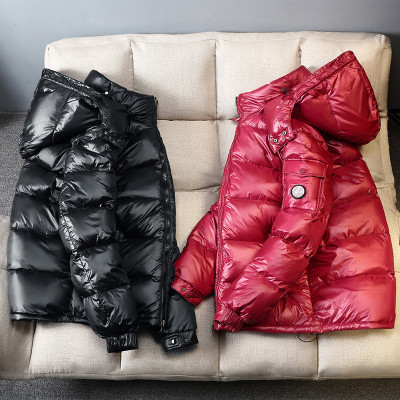 JEEP SPIRIT加厚欧美羽绒服男女亮面冬季鸭绒情侣保暖外套潮款