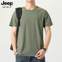 JEEP SPIRIT短袖T恤男士夏季美式宽松休闲上衣潮牌圆领冰丝体恤男