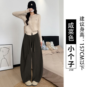 黑色香蕉裤裤子女装2026新款秋季大码宽松卫裤休闲阔腿裤子