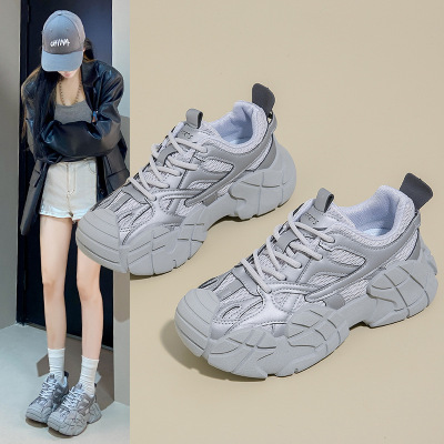 ins韩版新款老爹鞋女秋季跑步休闲厚底增高鞋