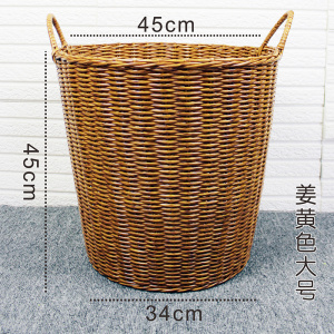脏衣篮放脏衣服的编织框衣物洗衣篮家用藤编大蓝篓玩具收纳筐娄桶