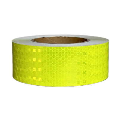 途务 反光警示胶带 荧光绿晶格5cm*25m 卷