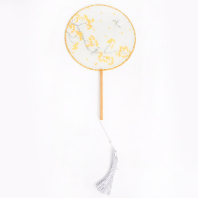 紫禁御礼-雅扇轻罗鹊绕银杏汉服古风团扇古典故宫宫廷扇子三维工匠鹊绕银杏