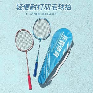 羽毛球拍工厂生产初学者儿童成人套装铁合金一件代发批发超轻减震