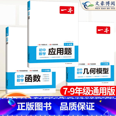 [7-9年级]几何模型+函数+应用题 3本 九年级/初中三年级 [正版]2024一本英语完形填空与阅读理解国一八年级九年