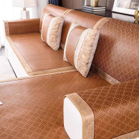 夏季凉垫沙发垫凉席夏天款凉感藤席防滑坐垫沙发套罩全包万能盖布