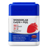 WONDERLAB 万益蓝辅酶Q10+PQQ软胶囊60粒双效合一黄金搭配健康体质心脏护血管 中老年营养保健