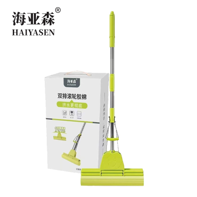 海亚森 TK-2093 33cm开心果系列滚轮胶棉拖把 1 把 果绿色