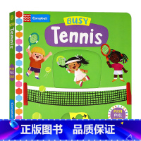 [正版]Busy系列 忙碌的网球 英文原版绘本 Busy Tennis 幼儿推拉滑动机关操作纸板书 亲子互动 早教益智