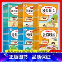 语文阅读 通用版 小学四年级 [正版]暑假衔接一升二升三升四升五升六年级下册语文数学口算题应用题阅读作文口算题卡字帖英语