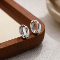 s925纯银星芒锆石耳扣耳环女夏个性设计感潮耳圈轻奢气质ins耳饰送女朋友老婆情人节七夕生日礼物